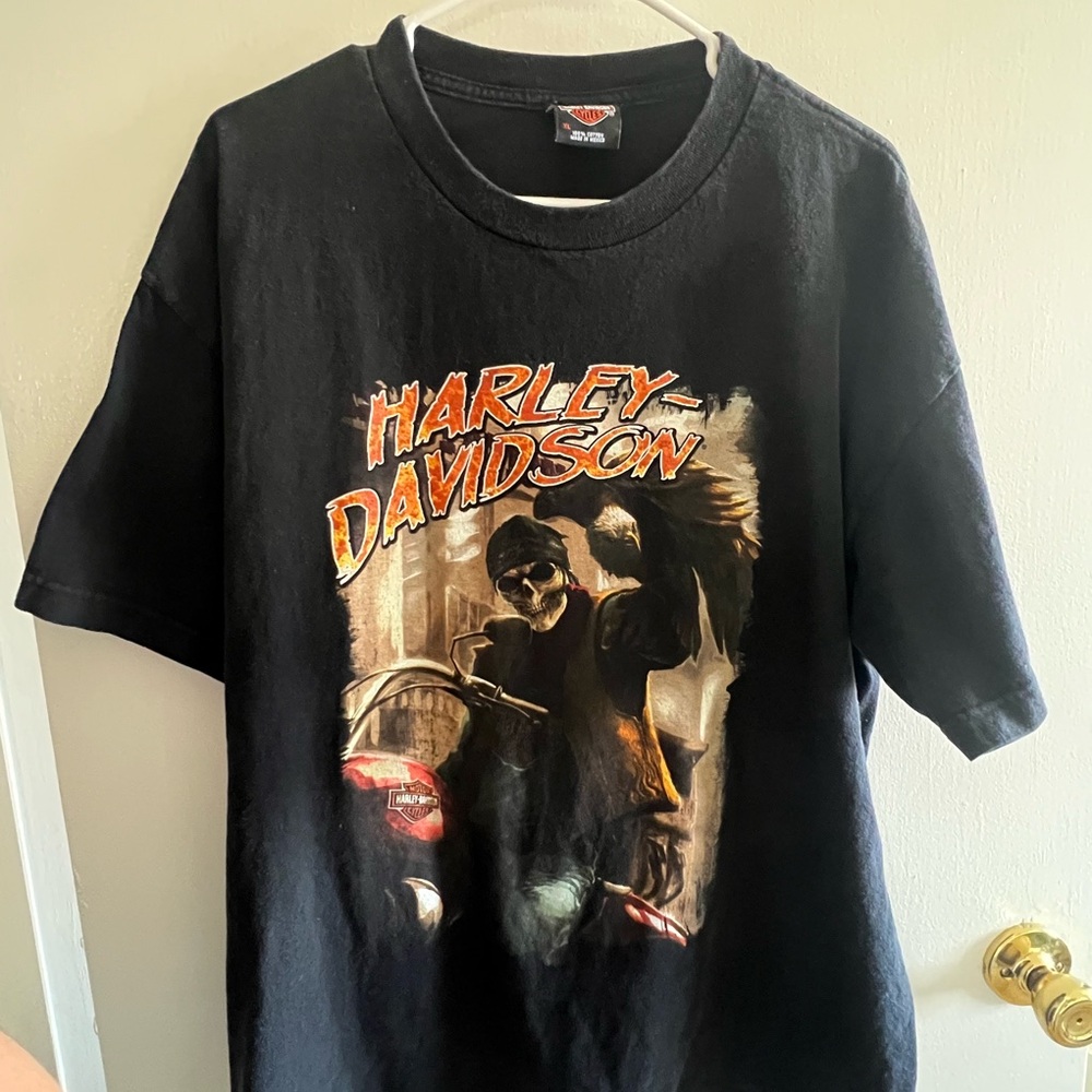 Harley Davidson Black Graphic T-Shirt